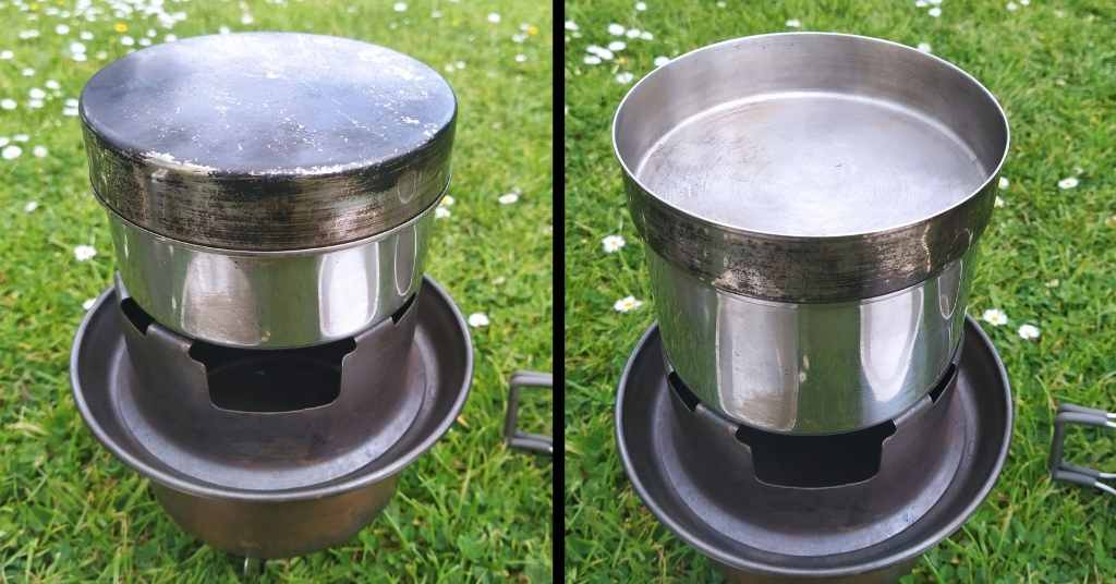 kelly kettle fry pan pot lid up down comparison