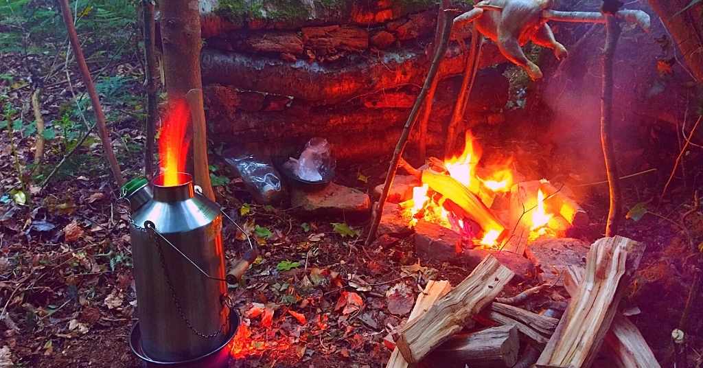 kelly kettle in the woods